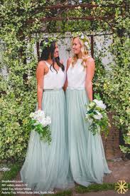 Greens Heidi Top Chiffon Winter White Skylar Skirt Tulle Rustic Mint Aubrey Top Lace White Bridesmaid Skirts Tulle Bridesmaid Dress Bridesmaid Dresses