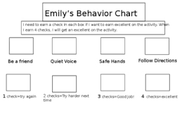 self monitoring behavior chart editable