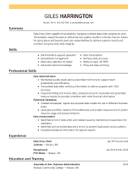 Customize This Outstanding Data Entry Resume 1 Resume Now