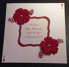 First wedding anniversary gifts for her. Pin By Christine Mackay On My Cards Anniversary Cards Handmade Wedding Anniversary Cards Marriage Anniversary Cards