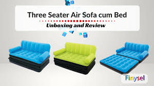 Built for versatility, the air sofa is designed for relaxing just about anywhere, whether you are camping or at home. Three Seater Air Sofa Cum Bed Unboxing Review Youtube