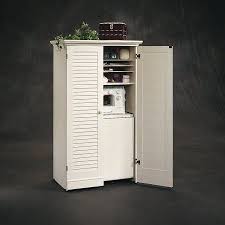 Sauder Harbor View Craft Armoire Antiqued White Finish Walmart Com Craft Armoire Craft Storage Furniture Small Sewing Rooms