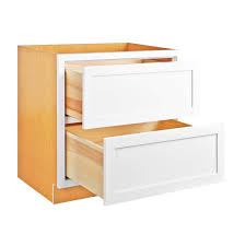 Base kitchen cabinets with drawers. Snow White Shaker Inset Drawer Base Cabinet Two Drawers 36
