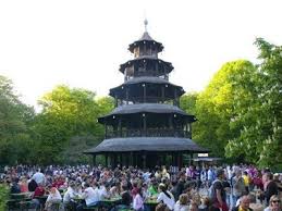 Typical For Munich A Biergarten Beer Garden Here One The Most Popular Ones In The English Garden Below The C English Garden Garden Pots Little Gardens