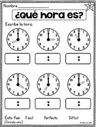 Spanish Telling Time Unit 15 Que Hora Es Telling Time Activities Telling Time Unit Time Worksheets