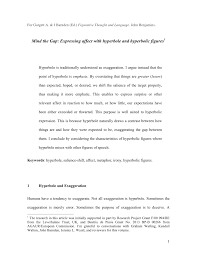 Pdf Mind The Gap Expressing Affect With Hyperbole And Hyperbolic Figures