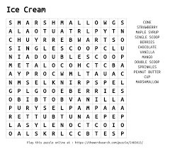 download word search on ice cream