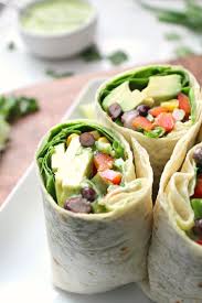 Quick Healthy And Filling These Vegan Mexican Salad Wraps With Creamy Avocado Dressing Are A Great Make A Creamy Avocado Dressing Savory Vegan Vegan Mexican
