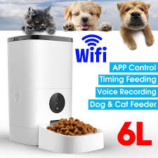 Plastic dish is less hygienic than metal alternatives. 6l Large Capacity Pet Automatic Feeder Smart Voice Recorder App Control Timer Feeding Cat Dog Food Dispenser Wifi Button Version Dog Feeding Aliexpress