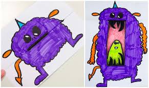 These not so scary monster books for kids are perfect for talking about. Cute Or Scary Monster Art For Kids Hub Scary Monsters Cute Monsters