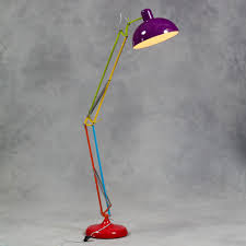 Large Retro Multicoloured Floor Lamp Vintage Anglepoise Style Metal Standing New In Home Furniture Retro Floor Lamps Unusual Floor Lamps Vintage Floor Lamp