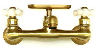 natural brass wall mount short swivel