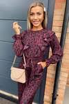 Elastic waist which enhances the silhouette. Camel Zebra Print Handkerchief Midi Dress Ax Paris