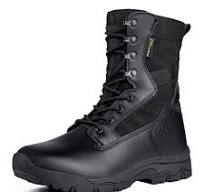 HOPPER 8" Men’s Military Tactical Black Leather Boots