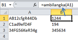 Belajar Microsoft Excel Mengekstrak Angka Dari Text Data Entri