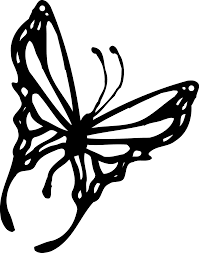 (you are downloading only the free cut file, other images are just for demonstration purposes). Flying Butterfly Drawing Outline