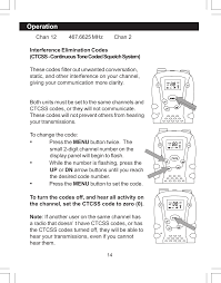 Gm22 Gmrs Frs Walkie Talkie User Manual Gm 22ch Pmd Columbia Telecommunications Group