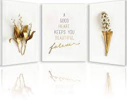5 out of 5 stars. Amazon Com Bedroom Decor For Woman Wall Art For Living Room Set Of 3 Panels 16 X 12 White And Gold Artwork Pictures With Flowers Paintings With Decorations Posters Prints