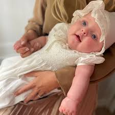 Newborn smocked gown sales