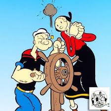 Popeye Captain S Wheel Limited Edition Sericel By King Features Syndicate With A Color Background Popeye And Olive Popeye The Sailor Man Cool Cartoons
