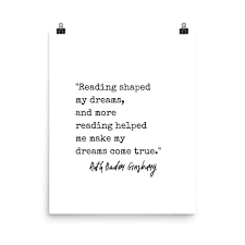 Rbg Reading Shaped My Dreams Quote Poster My Dreams Quotes Ruth Bader Ginsburg Quotes Quotes