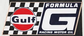 Gulf Formula G Racing Motor Oil Original Period Sticker Autocollant Aufkleber Racing Stickers Race Sponsor Car Advertising