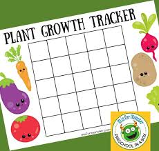Printable Plant Growth Chart For Kids Encourage Your Children To Learn About Gardening And Watch Their Flower Plant Growth Chart Plant Lessons Charts For Kids