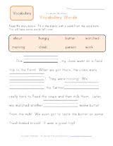 Read the short story and fill in the blanks with a vocabulary word from the word bank. 1st Grade Fill In The Blanks Vocabulary Worksheet Vocabulary Worksheets Vocabulary Learning Stations