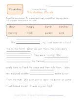 Now that the student has heard the story, give him a fresh copy of the story and ask him to fill in the blanks with new, even funnier words! 1st Grade Fill In The Blanks Vocabulary Worksheet Vocabulary Worksheets Vocabulary Learning Stations