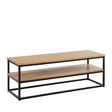 Meuble tv banc tv live edge bois metal de style industriel sur. Ivica Meuble Tv Industriel En Bois Et En Metal Drawer