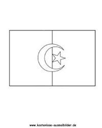 Ausmalbild Fahne Flagge Algerien Flaggen Fahnen Ausmalen