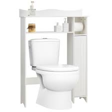 Buy bathroom storage cabinets online. Costway Wood Over The Toilet Storage Cabinet Bathroom Space Saver W Paper Holder Shelf Walmart Com Walmart Com