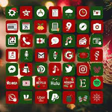 Christmas Red And Green Iphone Ios 14 App Icons Pack Ios 14 Etsy App Icon Ios Icon Christmas Phone Wallpaper