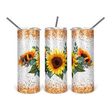 Download Sunflower Crackle Sublimation Png Digital Download Etsy Skinny Tumblers Tumbler Designs Sublime