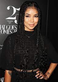 19 Standout Celeb Approved Ways To Style Your Box Braids This Summer Box Braids Styling Box Braids Hairstyles Long Box Braids