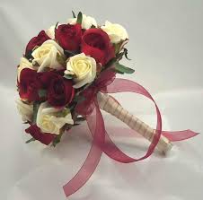Small wedding bouquets of white and burgundy red peony, pink hydrangea, camellia, rose, succulents, eucalyptus. Bridal Bouquet 105 Red And White Roses Select Size Floral Hub Buy Flowers Online In Lagos Nigeria And We Deliver Same Day In Lagos Nigeria