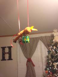 Randall The Reindeer Getting Some Flying Practice Hanging From Our Ceiling Fan Reindeer Christmas Ornaments Christmas