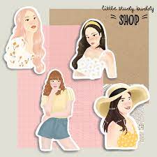 kpop blackpink sticker set rose jennie lisa jisoo sticker set pop stickers aesthetic stickers