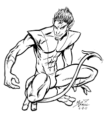 Images of x men coloring pages. X Men Nightcrawler Coloring Pages