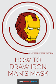 Use a series of long and short curved lines to outline the cheeks and square chin below the circle. How To Draw Iron Man In A Few Easy Steps Easy Drawing Guides