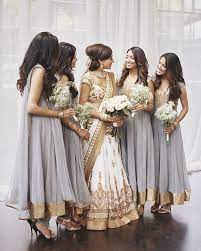 38 Looks That Prove Bridesmaids Dresses Can Be Chic Indian Bridesmaid Dresses Indian Bridesmaid Indian Wedding Dress