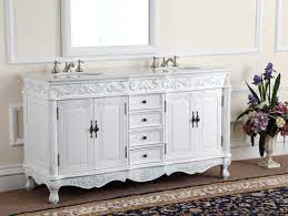 Combine that with the contrast from the ceramic vessel sinks, clean lines, and horizontal symmetry, and you have a vanity with a lot of visual appeal. Adelina 64 Inch Antique White Double Bathroom Vanity Bathroom Vanity Bathroom Sink Vanity Units Vanity Sink