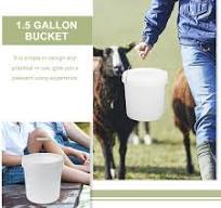 ifundom Plastic Pail Paint Pail Container Plastic Bucket All Purpose Pail  with Handle and Lid 1.5 Gallon