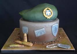I used fondant to cover it and made the army dress green uniform my customer's son was leaving for the army, so this was the design i. Military Beret Cake Cap Cake Army Cake Military Beret