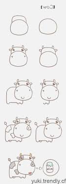 Dessinez Pas A Pas Apprenez A Dessiner Une Vache Dessin Pas A Pas Bullet Journal