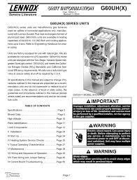 G50 gas furnace ◆ 80% afue. Lennox G60uh Service Manual Pdf Download Manualslib
