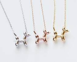 Balloon Dog Necklace Quirky Kitsch Poodle Balloon Animal Etsy Dog Necklace Simple Jewelry Balloon Dog