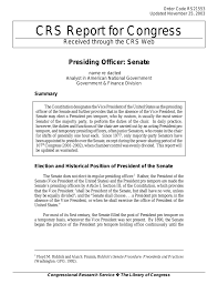 Presiding Officer Senate Everycrsreport Com