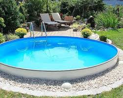 Round Pools In Top Quality As A Single Sink Or Complete Set Freight Free Delivery Schwimmbader Hinterhof Pool Im Garten Gartenpools