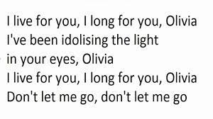 Please believe me, don't you. One Direction Olivia Lyrics Youtube
